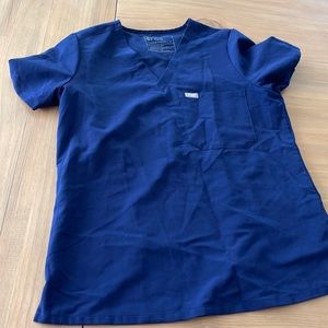 Figs navy catrina one pocket scrub top